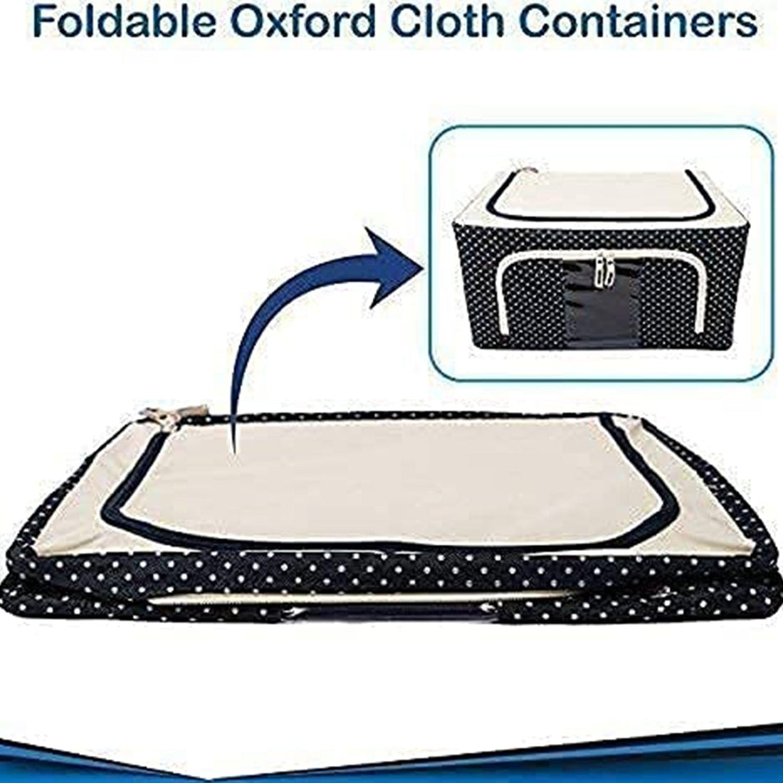 Containzio™️Foldable Steel Frame Clothes Organizer Bag